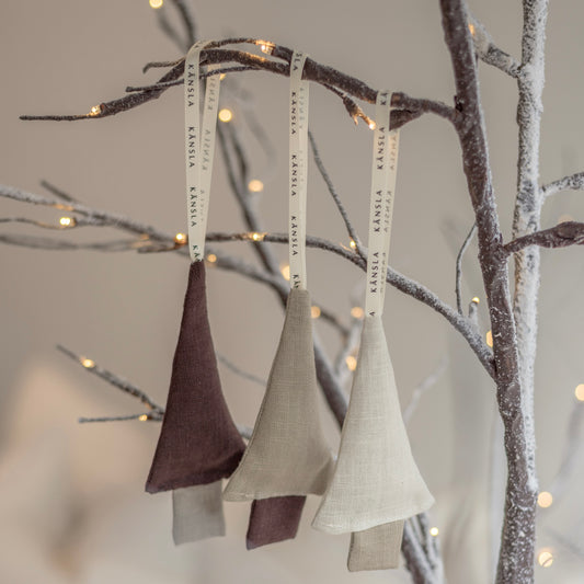 Linen Christmas Tree Decorations